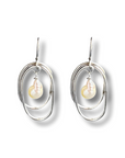 Double Oval Pearl Earrings