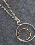 Gold In Silver Necklace - Emma's Jewelry Box