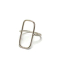 Silver Rectangle "Yvette" Ring