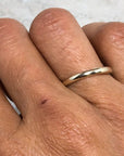 14K Gold Half Round Band - Emma's Jewelry Box