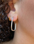 Large Square Hoop Earrings
