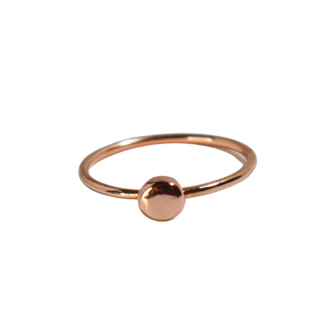 14K Rose Gold Disc Ring – Emma's Jewelry Box