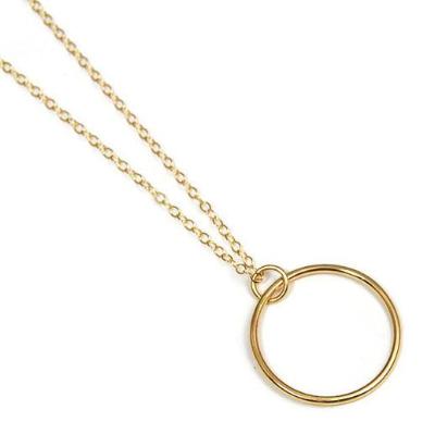 Classic Gold Circle Necklace - Emma&#39;s Jewelry Box