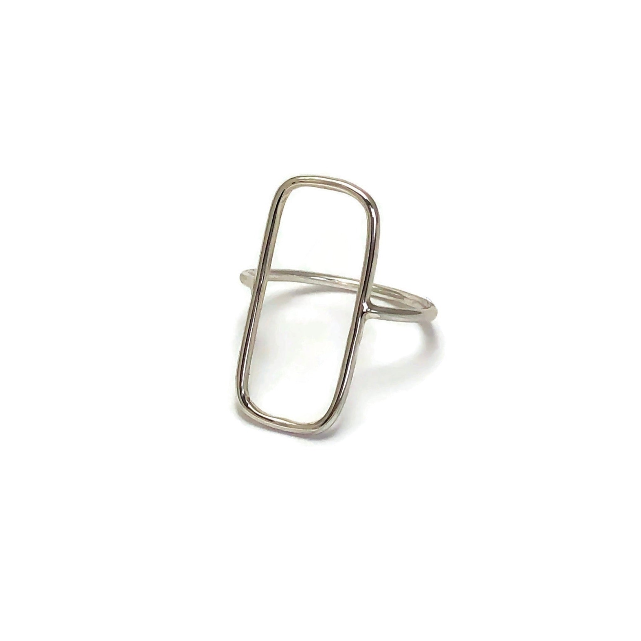 Silver Rectangle &quot;Yvette&quot; Ring