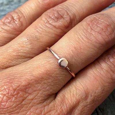 14K Rose Gold Disc Ring - Emma&#39;s Jewelry Box